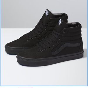 NEW! With tags, VANS CANVAS SK8-HI, BLACK